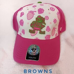 Cleveland Browns Youth Strawberry Smoothie Hat '47 Brand Adjustable Cap NWT